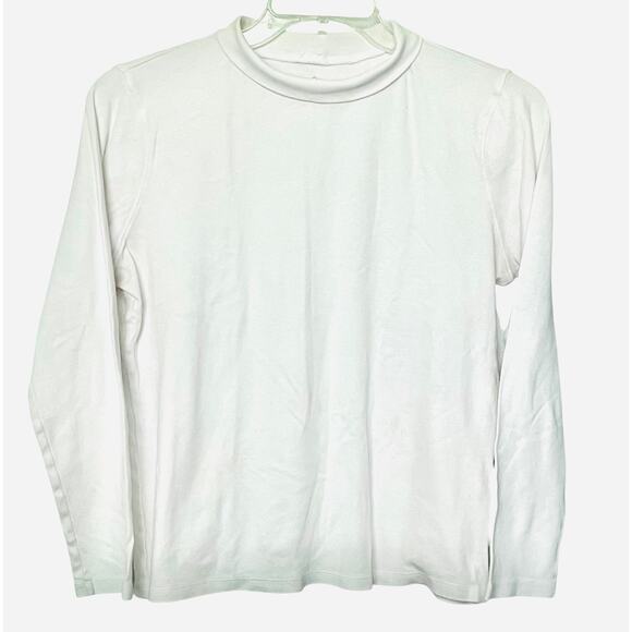 ST. JOHN’S BAY LONG SLV TURTLENECK PULL-OVER TOP, WOMENS, L, WHITE - Picture 1 of 12